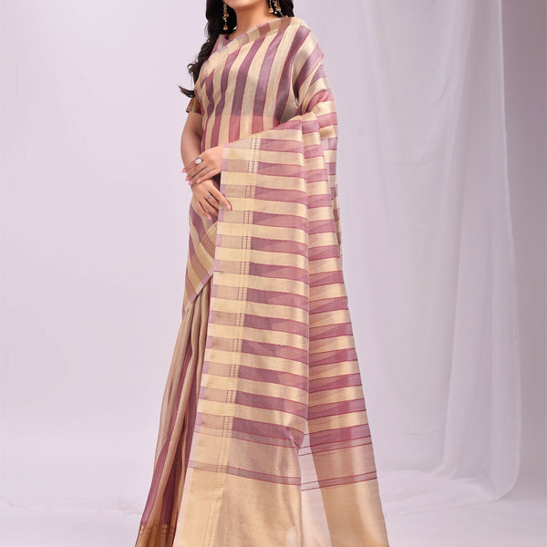 Astita Organza Purple Saree