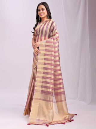 Astita Organza Purple Saree
