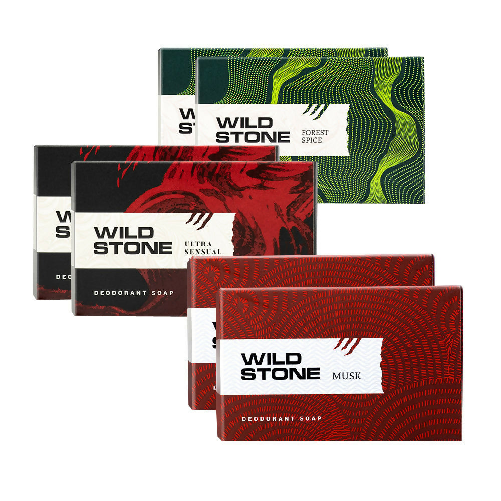 Wild Stone Ultra Sensual Forest Spice & Musk Soap for Men - Combo - Distacart