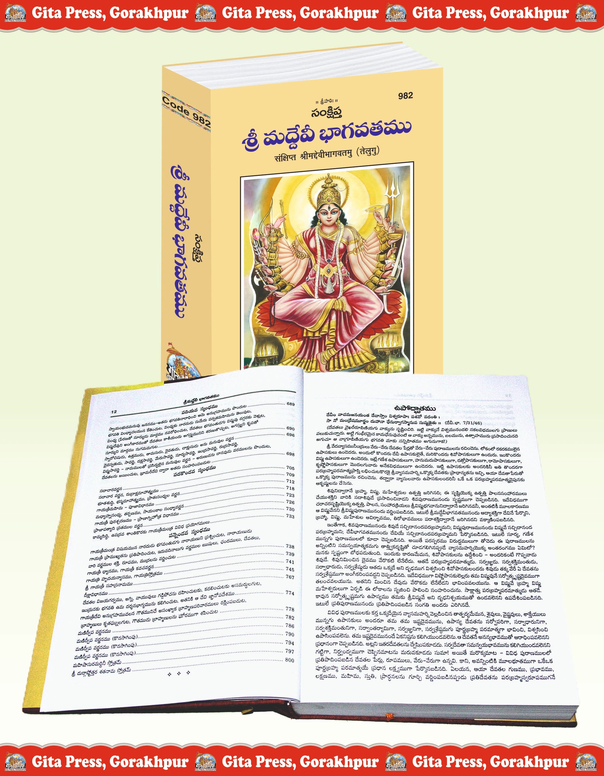 Sankshipta Sri Maddevi Bhagavatamu (Telugu) – Concise Śrīmad Devi Bhāgavatam by - Dista