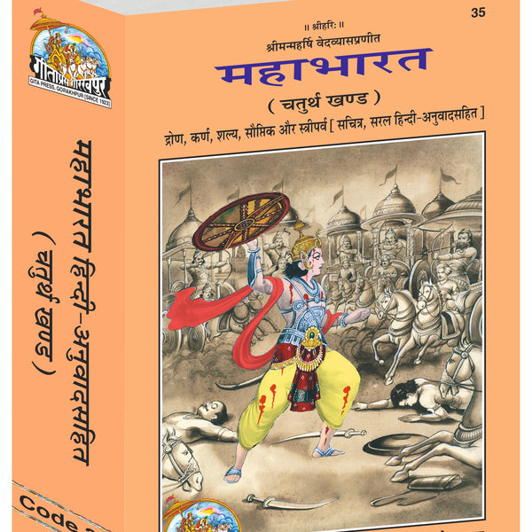 Mahabharat - Volume 4 Sampurna Mahakavya with Simple Hindi Translation & Illustrations - Dista