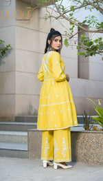 Thumbnail for BulBul Dhawani Rayon Mustard Co-Ord Set