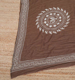 Thumbnail for Miravan Womens Animal Print Cotton Brown Stitched Kurta Palazzo With Dupatta Set - Distacart