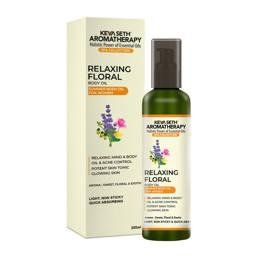 Keya Seth Aromatherapy Relaxing Floral Summer Body Oil - Distacart
