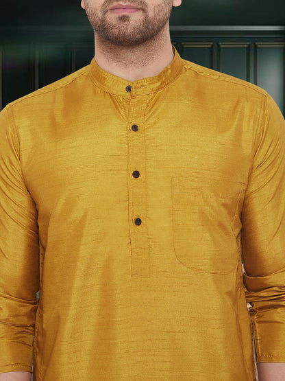 Even Apparels Men's Art Silk Beige Kurta - Distacart