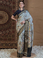 Thumbnail for Anouk Floral Zari Silk Blend Sungudi Saree