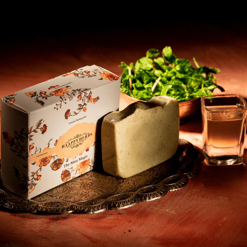 Haappyherbs The Mint Magic Luxury Bathing Soap Bar - Distacart