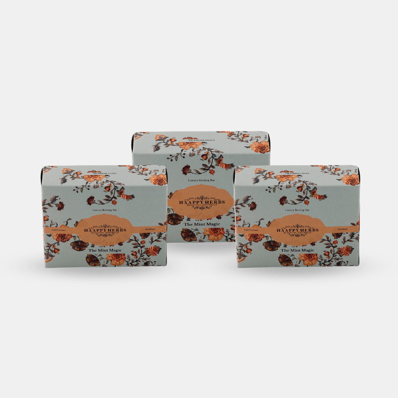 Haappyherbs The Mint Magic Family Pack Soap (3 Nos)