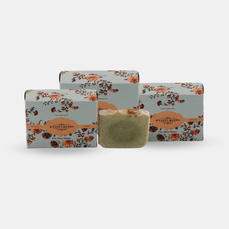 Haappyherbs The Mint Magic Family Pack Soap (3 Nos)