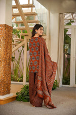 Thumbnail for Aayaa Designer Cotton Silk Farshi Salwar Set - Maroon - Dista