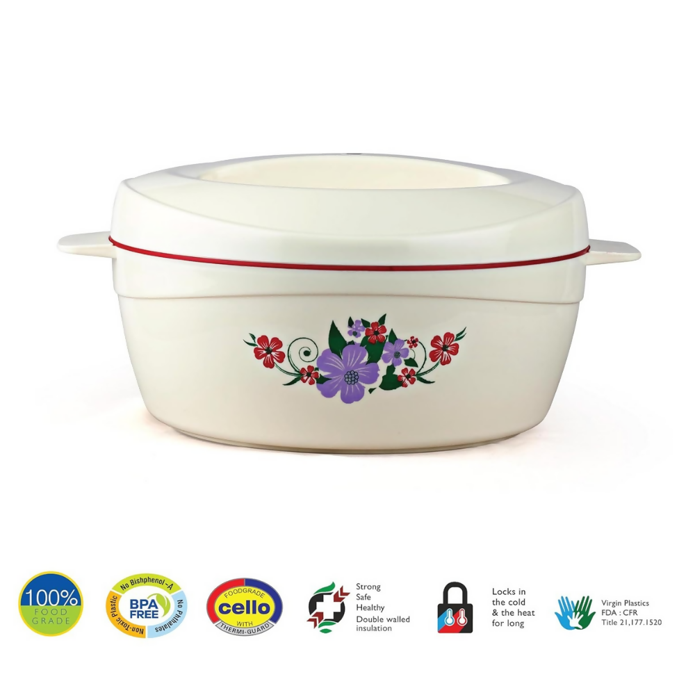 Cello Roti Plus Insulated Casserole Hot Pot Box Case with Lid - Red - Dista