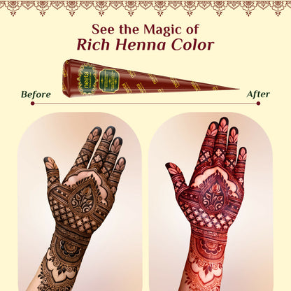 Neeta Mehendi Cone for Hand Design – 4 Henna Cones - Distacart