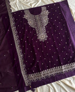 Thumbnail for KC New Georgette Short Salwar Kameez Pakistani Style Purple - Dista