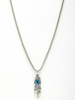 Thumbnail for NVR Men's Silver-Plated Stainless Steel Pendant with Chain - Distacart