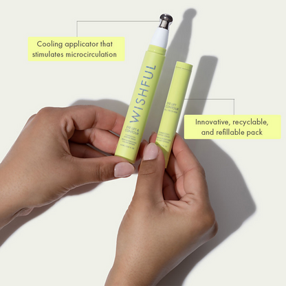 Wishful By Huda Beauty Eye Lift & Contour 1% Bakuchiol & Peptide Serum - Korean Skincare - Distacart