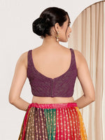 Thumbnail for Joban Fashion Wine Tissue Padded Blouse With Sweetheart Neck Sleeveless - Distacart