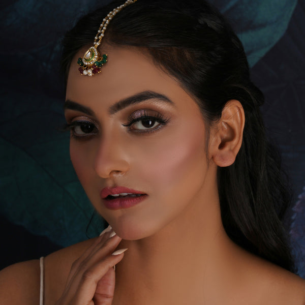 Kundan Maang Tikka (Gold) - Ruby Raang - Distacart