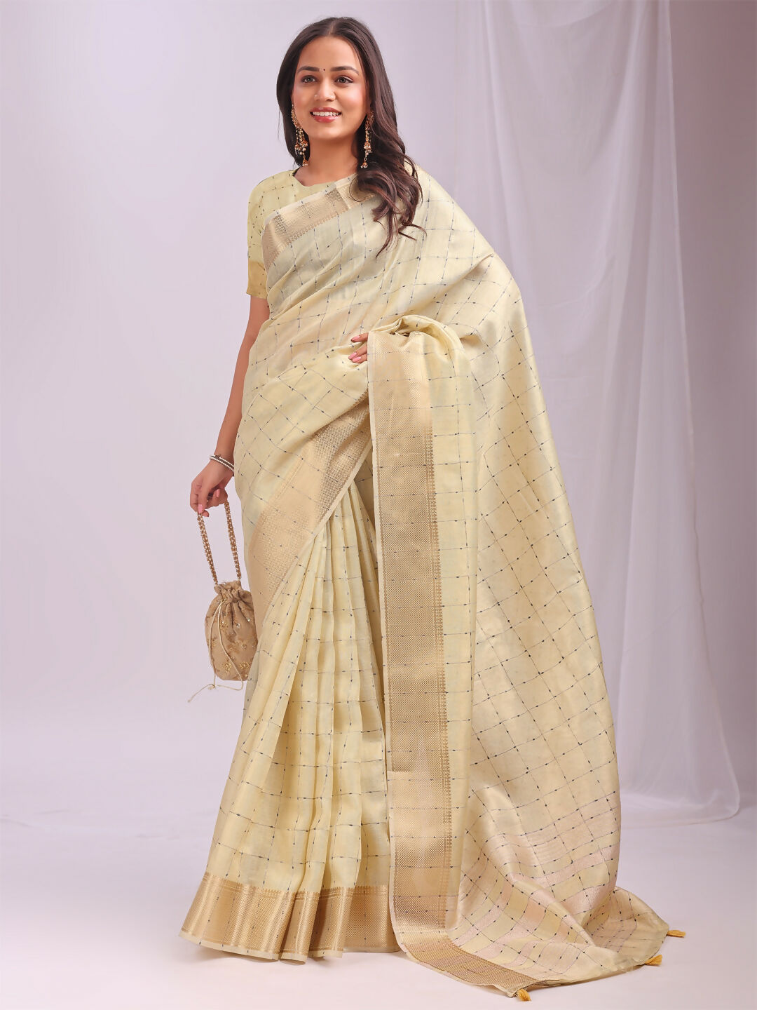 Astita Organza Gold Saree