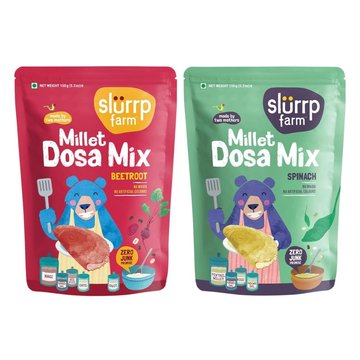 Slurrp Farm Spinach And Beetroot Millet Dosa Mix Combo - Distacart