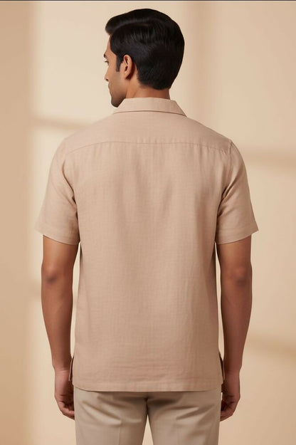 Dune — Beige Linen Shirt by Hilo Design - Dista
