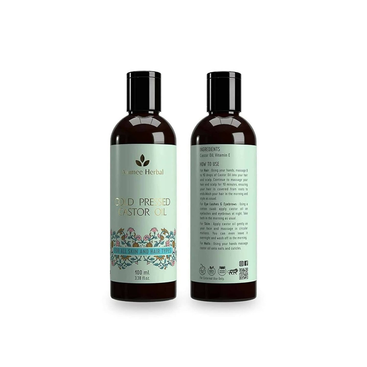 Avimee Herbal Cold Pressed Castor Oil - 2