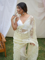 Thumbnail for Anouk Floral Gotta Patti Organza Saree - Distacart