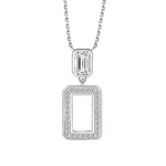 Thumbnail for Cauer Elegant 14K White Gold Plated Moissanite Pendant Necklace