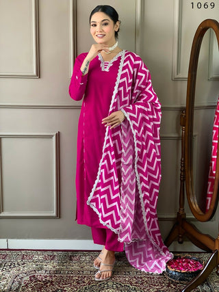 Partywear Designer Viscose Lemon Stitched Suit With Dupatta - Tanisha - Distacart