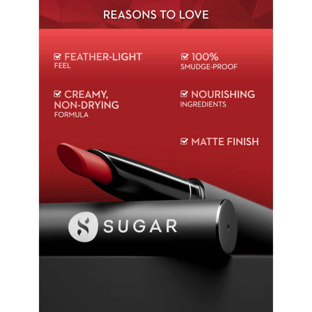 Sugar Cosmetics Matte Attack Transferproof Lipstick - 14 Caffeine Bandit - Dista