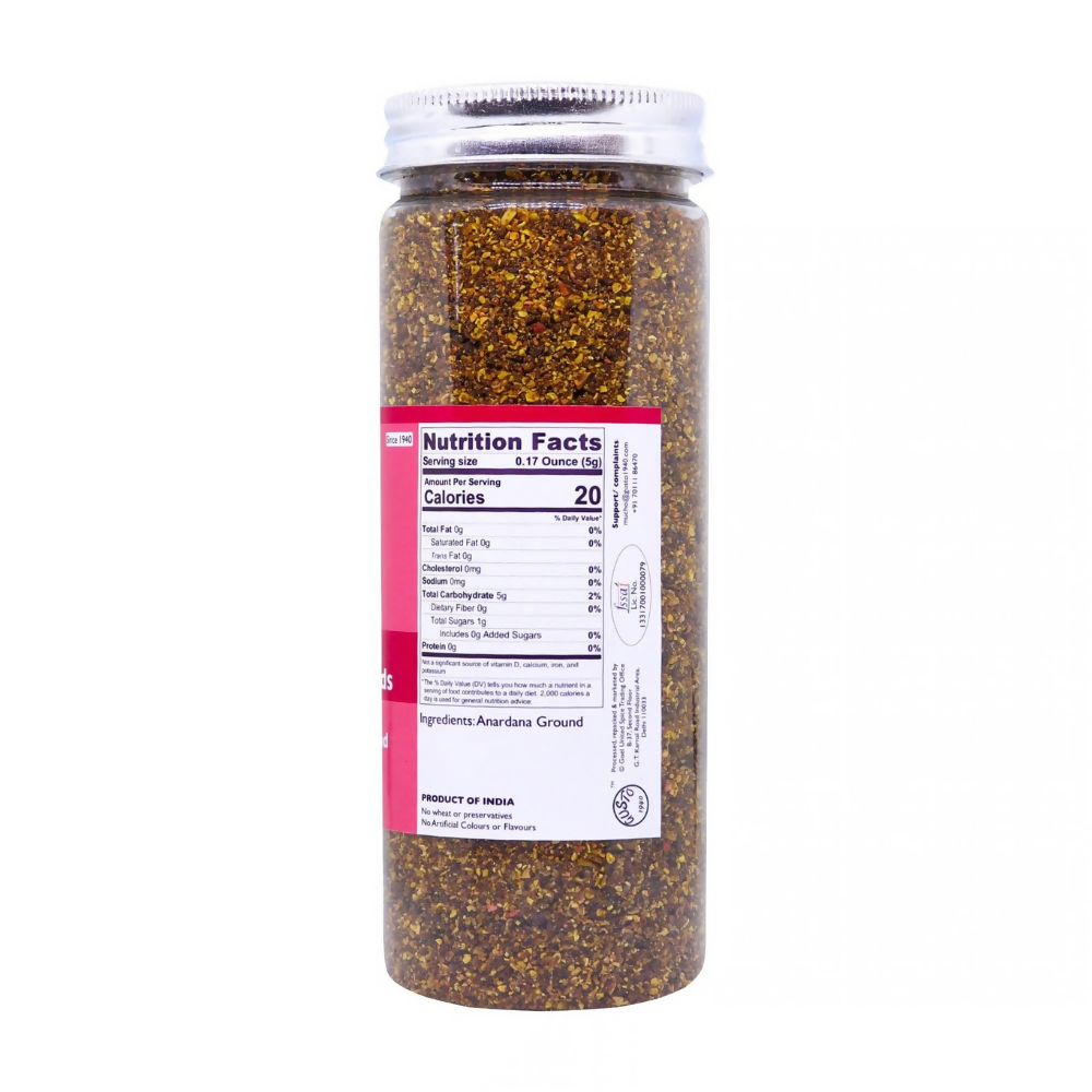 Tassyam Organics Anardana Ground - Dried Pomegranate Arils - Distacart