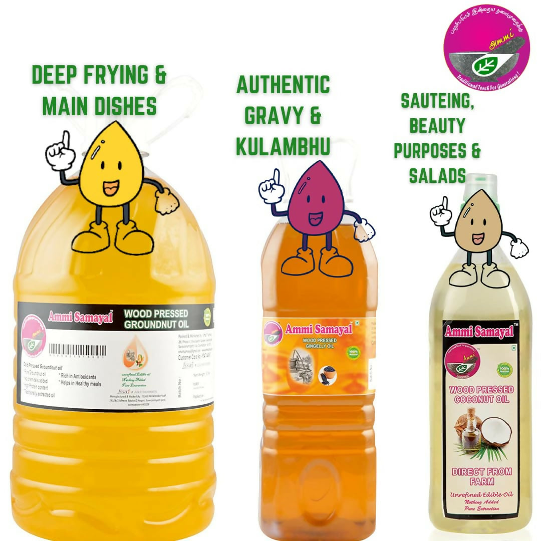 Ammi Samayal Wood Cold Pressed Sesame Oil - Distacart