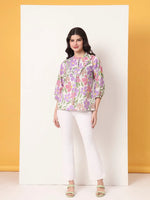 Thumbnail for Yufta Multi Cotton Shirt Collar Shrit Style Top