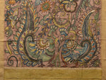 Thumbnail for Multicolor Kalamkari Hand Painted Cotton Silk Handloom Saree With Exotic Floral and Peacocks Pallu Design - Global Threads - Distacart