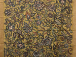 Thumbnail for Multicolor Kalamkari Hand Painted Cotton Silk Handloom Saree With Exotic Floral and Peacocks Pallu Design - Global Threads - Distacart