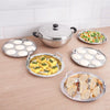 The Indus Valley 14 Pit Tri-Steel Multi Pot Premium Stainless Steel Idli/ Dhokla/ Momo Maker/  Veg Steaming Set, Tri-ply Induction Bottom, 5 Plates, 4.2L, 2.5kg - Distacart