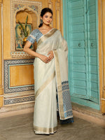 Thumbnail for Astita Sky Blueline Saree