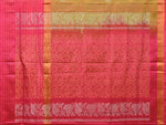 Thumbnail for Mustard and Pink Uppada Silk Handloom Saree with Body Buta and Checks Border Design - Global Threads - Distacart
