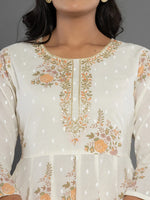 Thumbnail for Yufta Mustard Gota_Patti Cotton Anarkali Kurta Dupatta Pant Set