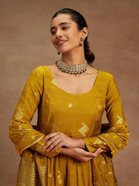 Thumbnail for https://cdn.shopify.com/s/files/1/0341/4805/7228/products/mustard-woven-design-chanderi-silk-anarkali-kurta-with-palazzos-and-dupatta-libas-5-27765528101014.jpg?v=1738933523