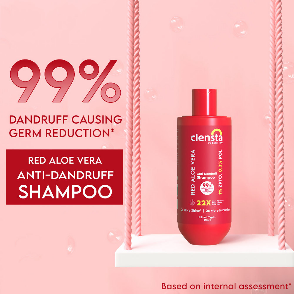 Clensta Red Aloe Vera Anti-Dandruff Shampoo - Distacart