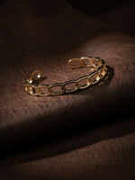 Thumbnail for NVR Men's Rose Gold Plated Cuff Bracelet - Distacart