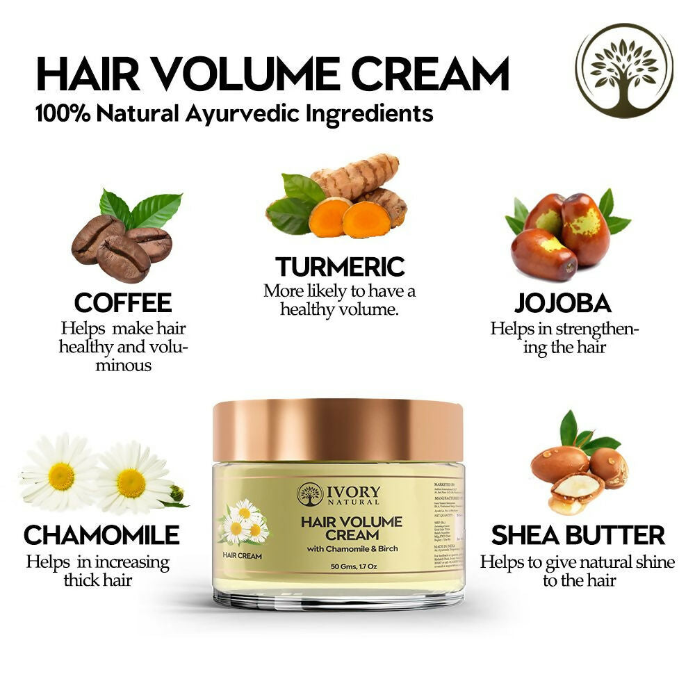 Ivory Natural Hair Volume Cream For Thicker, Fuller Looking Hair - Distacart