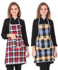 Glun Waterproof Cotton Kitchen Apron With Front Pocket-Multicolour (Pack of 2) - Dista