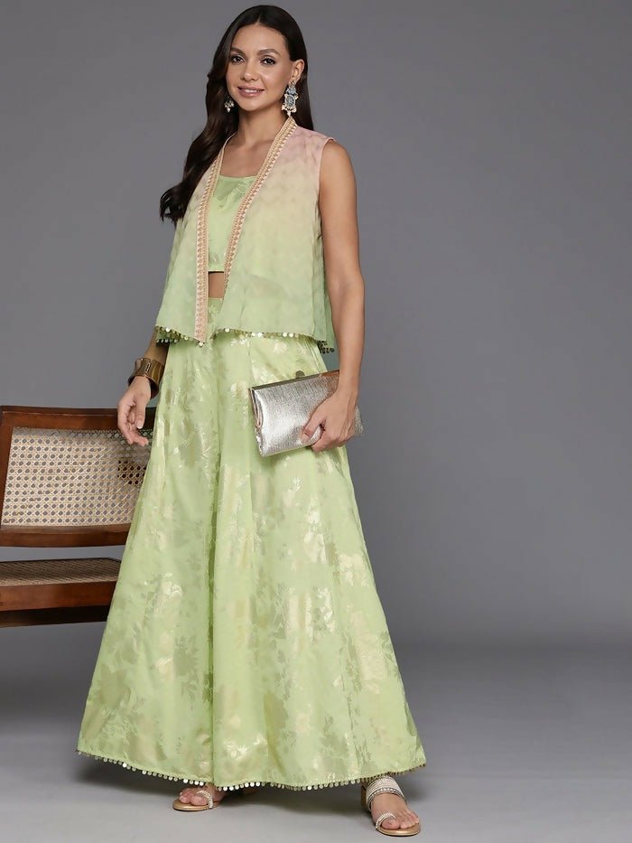 Ahalyaa Women's Traditional Wear Co-ods - Green - Distacart