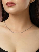 Thumbnail for NVR Women's Silver-Toned German Silver Oxidised Chain - Distacart