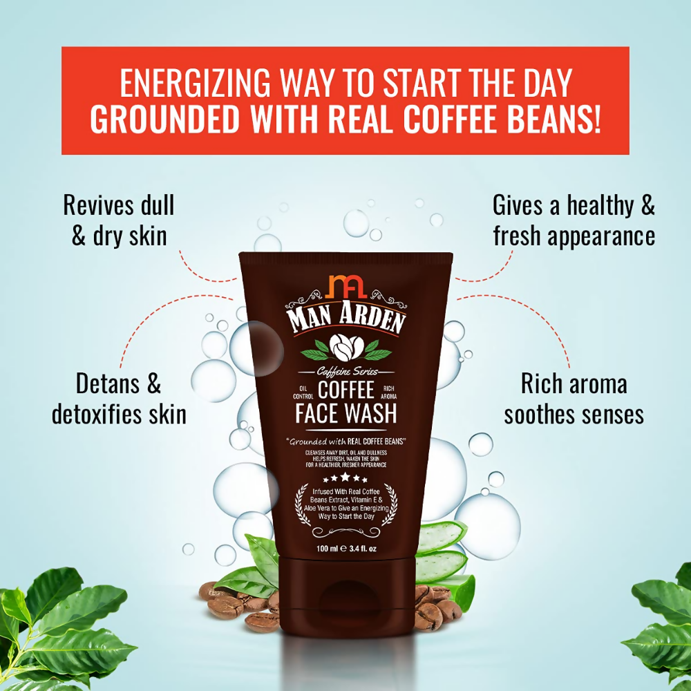 Man Arden Coffee Face Wash - No Parabens, Sulphate, Silicones - Distacart