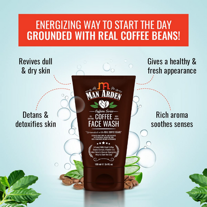 Man Arden Coffee Face Wash - No Parabens, Sulphate, Silicones - Distacart