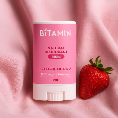 Bitamin Natural Strawberry, Peach, Deodorant Teens - Distacart