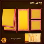 Thumbnail for Damaroo Combo Pack of 4 | Graceful Nylon Pooja Aasan & Mat | Red & Subtle Golden Trim & Tassels - Mango Yellow - Distacart