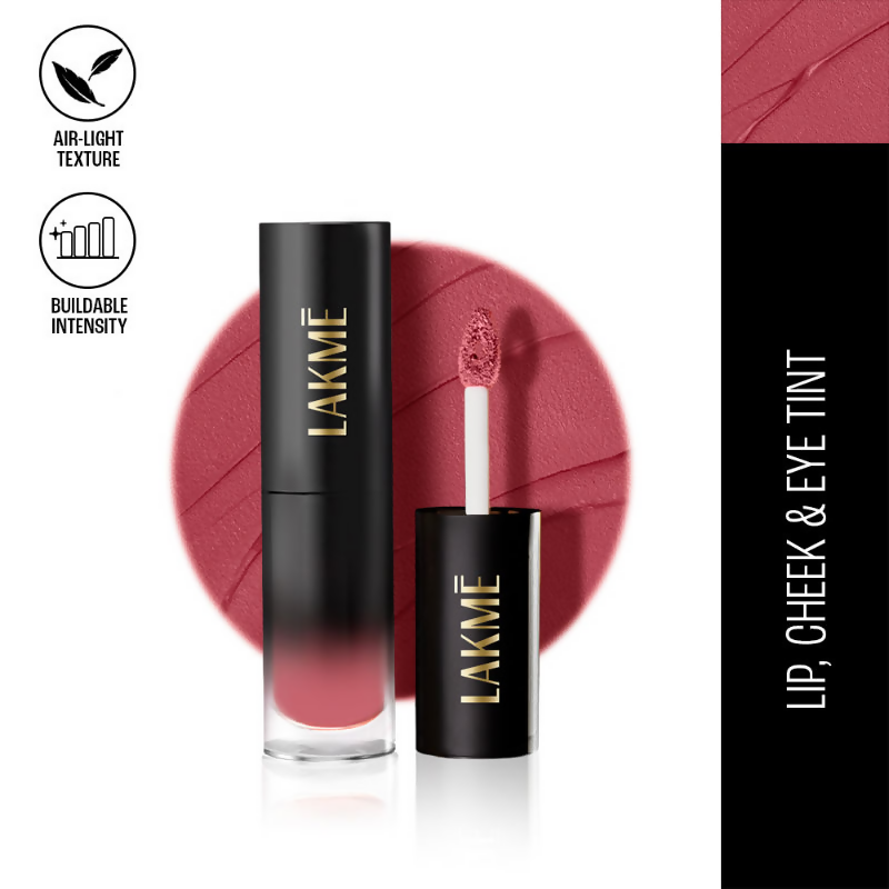 Lakme Xtraordin-Airy One-And-Done Lip, Eye & Cheek Tint - Dusty Rose - Distacart
